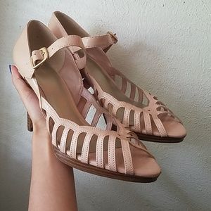 Blush pink vintage pin up heels